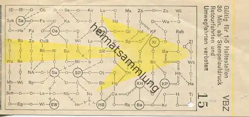 Schweiz - Verkehrsbetriebe der Stadt Zürich VBZ - Fahrschein