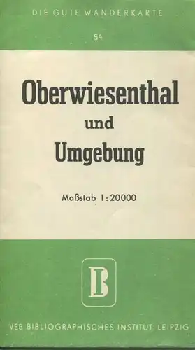 Deutschland - Die gute Wanderkarte - Oberwiesenthal und Umgebung 1:20000 - VEB Bibliogaphisches Institut Leipzig - Mehrf