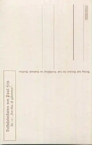 Paul Hey - Volksliederkarte Nr. 15 - Der Mai ist gekommen - Künstlerkarte 20er Jahre