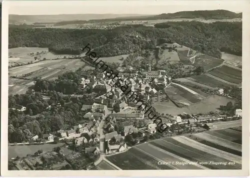 Castell im Steigerwald - Fliegeraufnahme - Foto-Ansichtskarte Grossformat - Verlag A. Weber & Co Stuttgart