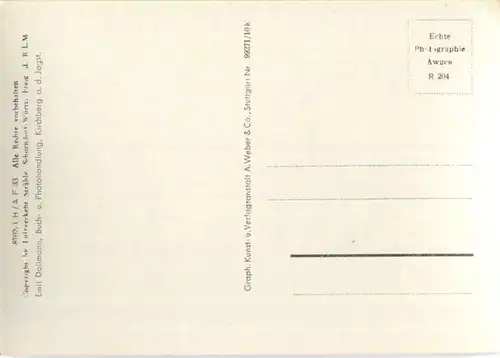 Kirchberg an der Jagst - Fliegeraufnahme - Foto-Ansichtskarte Grossformat - Verlag A. Weber & Co Stuttgart