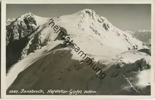 Innsbruck - Hafelekar-Gipfel - Hütte - Foto-Ansichtskarte
