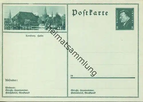 Konstanz - Bildpostkarte 1930 - Ganzsache