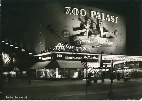 Berlin - Zoo Palast - Nacht - Foto-Ansichtskarte - Verlag Kunst und Bild Berlin