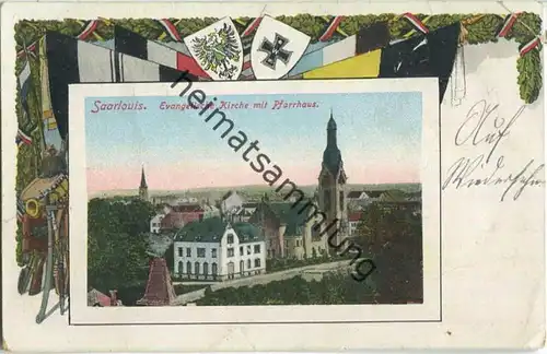 Saarlouis - Evangelische Kirche - Pfarrhaus - Feldpost