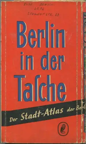 Deutschland - Berlin in der Tasche 50er Jahre - Der Stadtatlas der Berliner Morgenpost mit Straßen- und Adressenverzeich