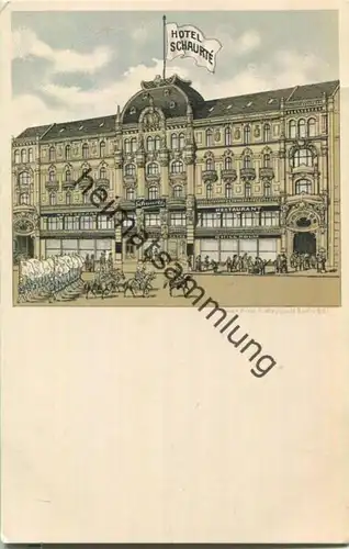 Berlin - Hotel Schaurté - Künstler-Ansichtskarte