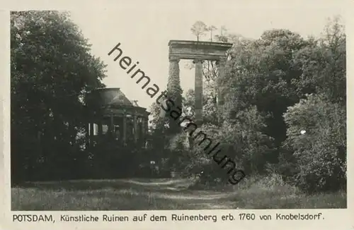 Potsdam - Künstliche Ruinen auf dem Ruinenberg - Foto-AK 30er Jahre - Verlag Ludwig Walter Berlin