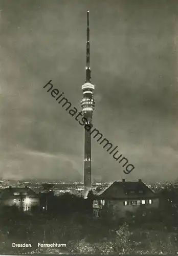 Dresden - Fernsehturm - Foto-AK Großformat - Verlag Köhler & Büßer Karl-Marx-Stadt