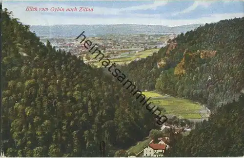 Blick vom Oybin nach Zittau - Photo-Werkstätte Silesia Scholz & Thiel Görlitz