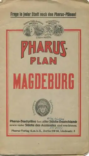Deutschland - Magdeburg - Pharus-Plan 1927 38cm x 52cm 1:9'700