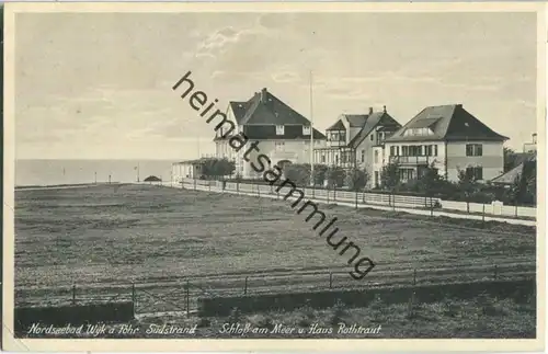 Wyk auf Föhr - Südstrand - Schloss am Meer - Haus Rothtraut - Foto-Ansichtskarte - Verlag Geyer & Co Breslau