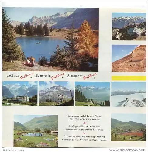 Les Diablerets 1971 - Faltblatt mit 17 Abbildungen - Hotelliste