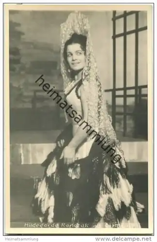 Hildegarde Ranczak als Carmen - Tschechisch-Deutsche Opernsängerin (Sopran) - Foto-AK