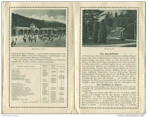 Bad Wildungen 30er Jahre - Faltblatt mit 8 Abbildungen
