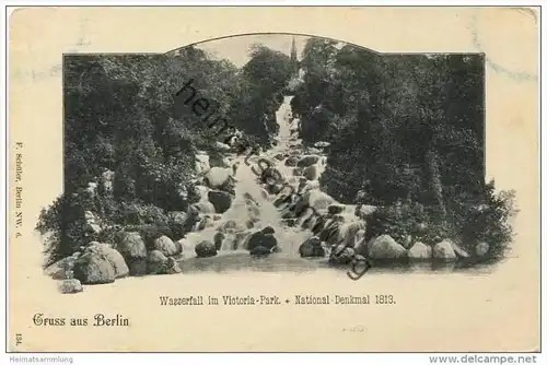 Berlin-Kreuzberg - Wasserfall im Victoria Park ca. 1900