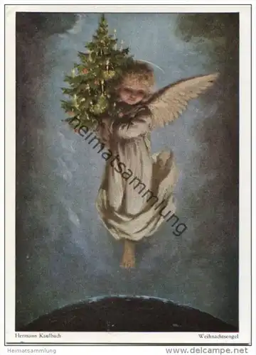 Weihnachtsengel - AK Grossformat - illustriert Illustrateur Hermann Kaulbach