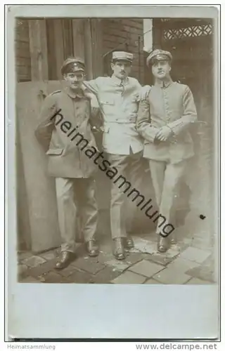 Drei Soldaten - Foto-AK - Nürnberg 1917