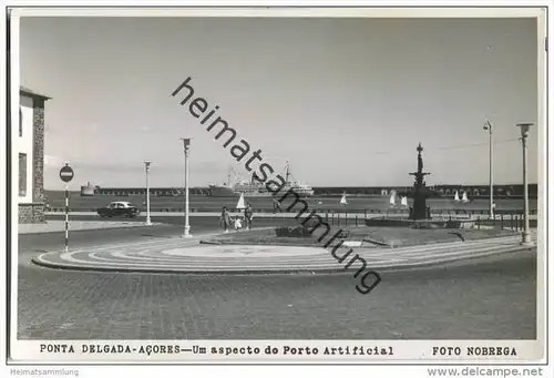Ponta Delgada - Acores - Um aspecto do Porto Artificial - Foto-AK