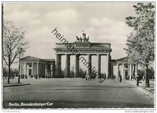 QSL - QTH - Funkkarte - DE1GE - Berlin-Mitte - Brandenburger Tor - 1959