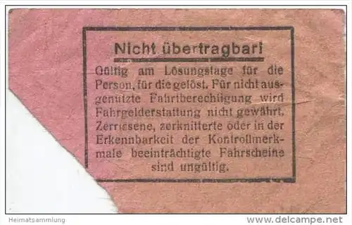 Berlin - BVG Fahrschein und Quittung über 5Pfg. 1933