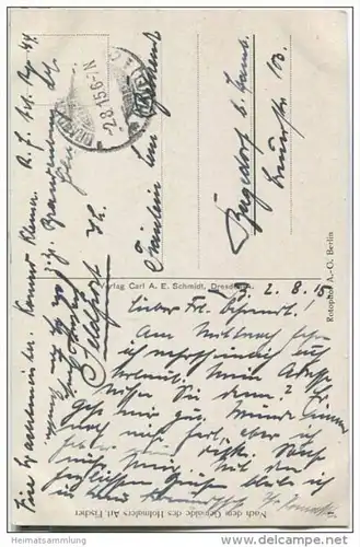 Kaiser Wilhelm II.  - signiert Art. Fischer 1915 - Feldpost
