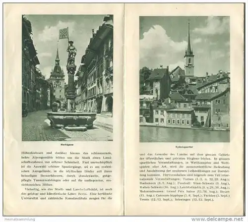 Bern 1931 - 1. Schweizerische Ausstellung für Hygiene und Sport in Bern (Hyspa) - Faltblatt mit 12 Abbildungen - Herausg