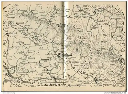 Bayrischer Wald 60er Jahre - 56 Seiten mit 4 Abbildungen - geschichtliches - kleine Wanderkarte etc.