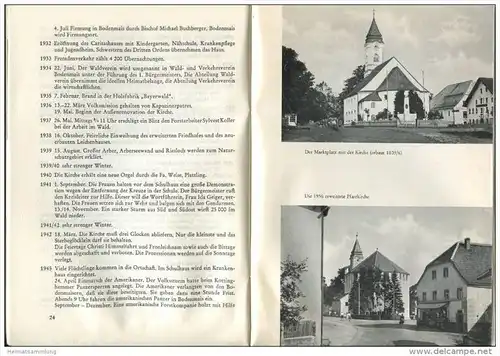 Bodenmais 1962 - Bodenmaiser Heimathefte - Heft 1 - Die Chronik des Marktes bearbeitet von Pfarrer Johann Güntner - 34 S