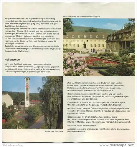 Bad Bocklet 1971 - 8 Seiten mit 10 Abbildungen - beiliegend Unterkunftsverzeichnis 16 Seiten mit 19 Abbildungen von Hote