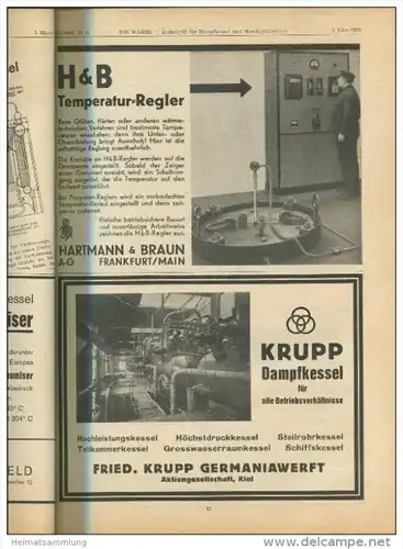 Die Wärme - Kraft und Wärme 1932 - Sonderheft zur Leipziger Technischen Messe - Zeitschrift für Dampfkessel und Maschine