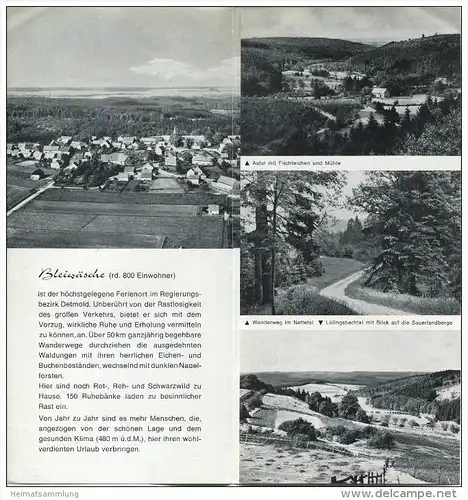 Bleiwäsche 70er Jahre - Faltblatt mit 9 Abbildungen