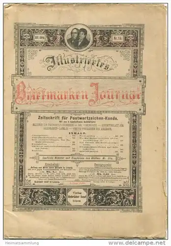 Illustriertes Briefmarken Journal - XXI Jahrgang Nr. 14 - Juli 1894 - Verlag Gebrüder Senf Leipzig