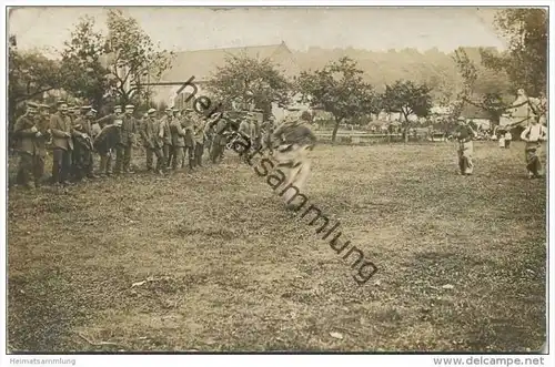 Soldaten - Freizeit - Sackhüpfen - Feldpost 1916