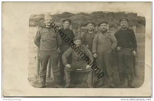 Soldaten - Matrosenregiment - Foto-AK - Rückseite beschrieben