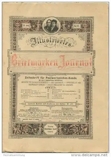 Illustriertes Briefmarken Journal - XXI Jahrgang Nr. 11 - Juni 1894 - Verlag Gebrüder Senf Leipzig