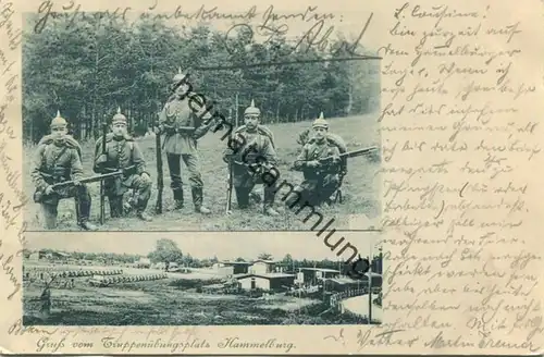 Hammelburg - Gruss vom Truppenübungsplatz gel. 1899