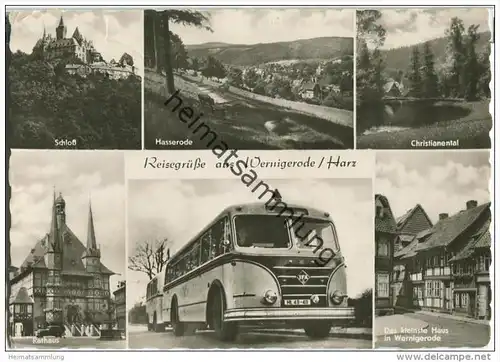 Wernigerode - IFA Bus mit Anhänger - Foto-AK