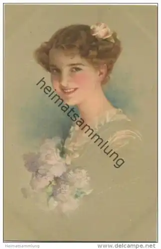 Junge Frau mit blondem Haar - Ludwig Knoefel - Verlag M. Munk Wien Nr. 1002