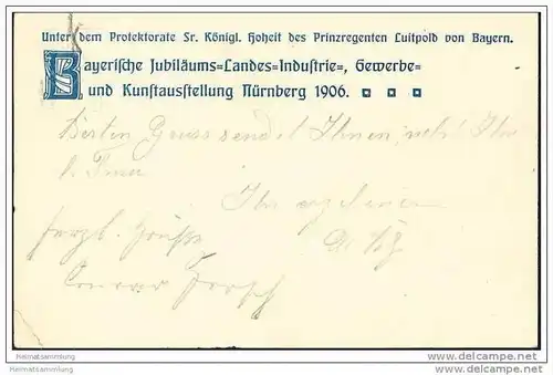 Nürnberg - Jubiläums-Landesausstellung 1906 - Privatganzsache