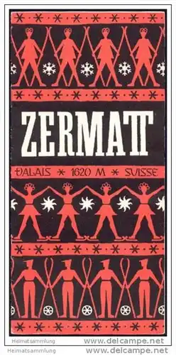 Zermatt 1948 - 10 Seiten mit 13 Abbildungen - in französischer Sprache