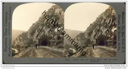 Loreley - Tunnel - Keystone View Company - Stereofotographie