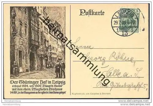 Leipzig - Zur Erinnerung an die Halbjahrtausendfeier der Alma Mater Lipsiensis S.S. 1909 - Studentica