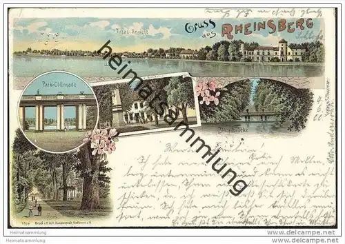 Rheinsberg - Park - Hotel zum Rathskeller - Billardbrücke - Total