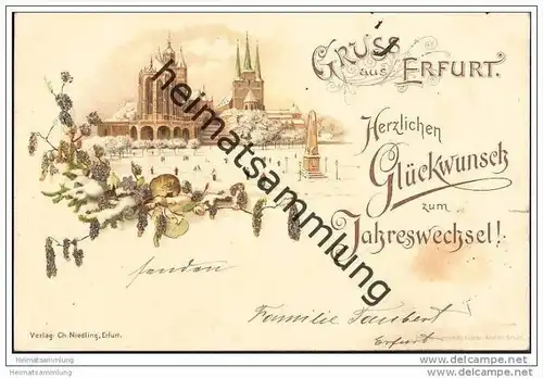 Erfurt - Dom - Neujahrskarte