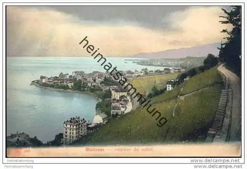 Montreux - coucher du soleil - 1905