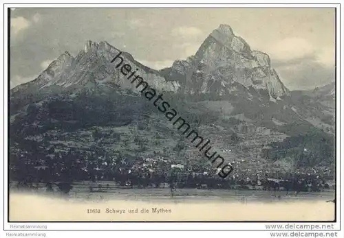 Schwyz und die Mythen ca. 1905