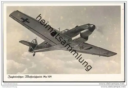 Messerschmitt Me 109 - Jagdeinsitzer - Foto-AK