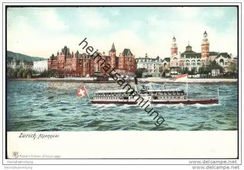 Zürich - Alpenquai ca. 1900
