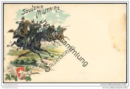 Soldatengruss - Souvenir Militaire ca. 1900